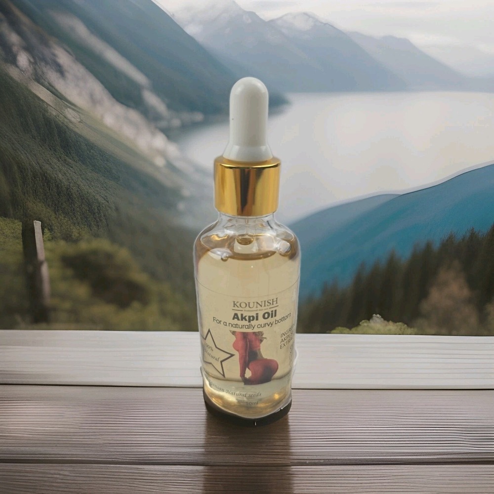 Kounish Akpi Oil For A Naturally Curvy Bottom 100% Natural 50ml